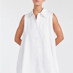 NWT | DISSH Oversized White Linen Mini Dress | Natural Fibers | Size 6